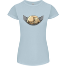 Goldendoodle on a Hammock Dog Womens Petite Cut T-Shirt Light Blue