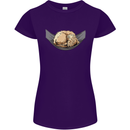 Goldendoodle on a Hammock Dog Womens Petite Cut T-Shirt Purple