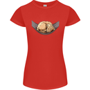 Goldendoodle on a Hammock Dog Womens Petite Cut T-Shirt Red
