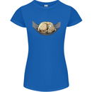 Goldendoodle on a Hammock Dog Womens Petite Cut T-Shirt Royal Blue