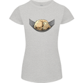 Goldendoodle on a Hammock Dog Womens Petite Cut T-Shirt Sports Grey