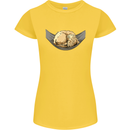 Goldendoodle on a Hammock Dog Womens Petite Cut T-Shirt Yellow