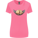 Goldendoodle on a Hammock Dog Womens Wider Cut T-Shirt Azalea
