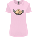 Goldendoodle on a Hammock Dog Womens Wider Cut T-Shirt Light Pink