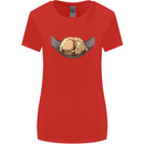 Goldendoodle on a Hammock Dog Womens Wider Cut T-Shirt Red