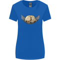 Goldendoodle on a Hammock Dog Womens Wider Cut T-Shirt Royal Blue