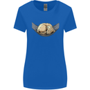 Goldendoodle on a Hammock Dog Womens Wider Cut T-Shirt Royal Blue