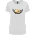 Goldendoodle on a Hammock Dog Womens Wider Cut T-Shirt White
