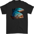 Goliath Fish Fishing Fisherman Mens T-Shirt 100% Cotton Black