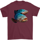 Goliath Fish Fishing Fisherman Mens T-Shirt 100% Cotton Maroon