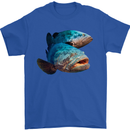 Goliath Fish Fishing Fisherman Mens T-Shirt 100% Cotton Royal Blue