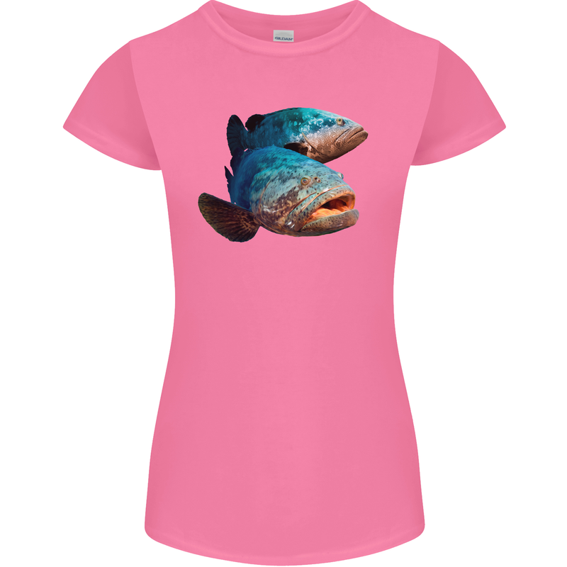 Goliath Fish Fishing Fisherman Womens Petite Cut T-Shirt Azalea