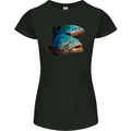 Goliath Fish Fishing Fisherman Womens Petite Cut T-Shirt Black