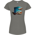 Goliath Fish Fishing Fisherman Womens Petite Cut T-Shirt Charcoal