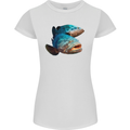 Goliath Fish Fishing Fisherman Womens Petite Cut T-Shirt White