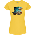 Goliath Fish Fishing Fisherman Womens Petite Cut T-Shirt Yellow
