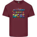 Good Day to Make Some Art Artist Mens Cotton T-Shirt Tee Top Maroon