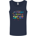 Good Day to Make Some Art Artist Mens Vest Tank Top Navy Blue