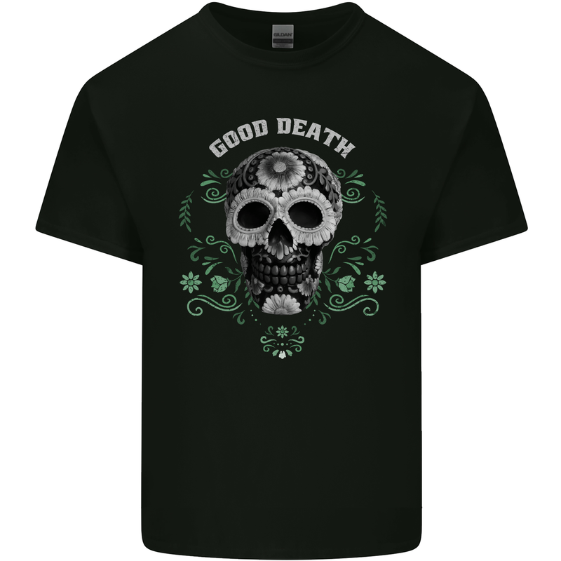 Good Death DOTD Day of the Dead Sugar Skull Kids T-Shirt Childrens Black