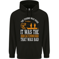 Good Fishing Bad Catching Funny Fisherman Mens 80% Cotton Hoodie Black