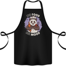 Good Food Good Mood Funny Panda Chef BBQ Cotton Apron 100% Organic Black