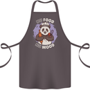 Good Food Good Mood Funny Panda Chef BBQ Cotton Apron 100% Organic Dark Grey