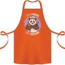 Good Food Good Mood Funny Panda Chef BBQ Cotton Apron 100% Organic Orange