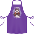 Good Food Good Mood Funny Panda Chef BBQ Cotton Apron 100% Organic Purple