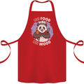 Good Food Good Mood Funny Panda Chef BBQ Cotton Apron 100% Organic Red
