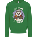 Good Food Good Mood Funny Panda Chef BBQ Kids Sweatshirt Jumper Irish Green