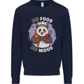 Good Food Good Mood Funny Panda Chef BBQ Kids Sweatshirt Jumper Navy Blue