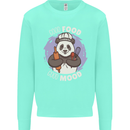 Good Food Good Mood Funny Panda Chef BBQ Kids Sweatshirt Jumper Peppermint
