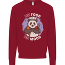 Good Food Good Mood Funny Panda Chef BBQ Kids Sweatshirt Jumper Red