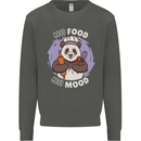 Good Food Good Mood Funny Panda Chef BBQ Kids Sweatshirt Jumper Storm Grey