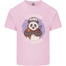 Good Food Good Mood Funny Panda Chef BBQ Kids T-Shirt Childrens Light Pink
