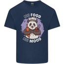 Good Food Good Mood Funny Panda Chef BBQ Kids T-Shirt Childrens Navy Blue