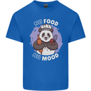 Good Food Good Mood Funny Panda Chef BBQ Kids T-Shirt Childrens Royal Blue