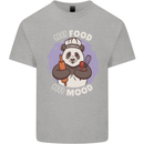 Good Food Good Mood Funny Panda Chef BBQ Kids T-Shirt Childrens Sports Grey