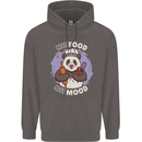 Good Food Good Mood Funny Panda Chef BBQ Mens 80% Cotton Hoodie Charcoal