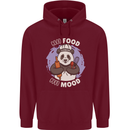 Good Food Good Mood Funny Panda Chef BBQ Mens 80% Cotton Hoodie Maroon