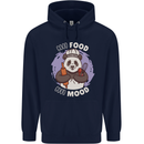 Good Food Good Mood Funny Panda Chef BBQ Mens 80% Cotton Hoodie Navy Blue