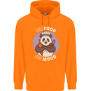 Good Food Good Mood Funny Panda Chef BBQ Mens 80% Cotton Hoodie Orange
