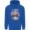 Good Food Good Mood Funny Panda Chef BBQ Mens 80% Cotton Hoodie Royal Blue