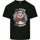 Good Food Good Mood Funny Panda Chef BBQ Mens Cotton T-Shirt Tee Top Black
