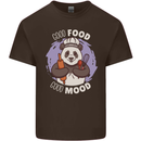 Good Food Good Mood Funny Panda Chef BBQ Mens Cotton T-Shirt Tee Top Dark Chocolate