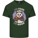 Good Food Good Mood Funny Panda Chef BBQ Mens Cotton T-Shirt Tee Top Forest Green
