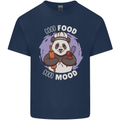 Good Food Good Mood Funny Panda Chef BBQ Mens Cotton T-Shirt Tee Top Navy Blue