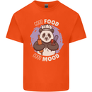 Good Food Good Mood Funny Panda Chef BBQ Mens Cotton T-Shirt Tee Top Orange