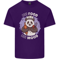 Good Food Good Mood Funny Panda Chef BBQ Mens Cotton T-Shirt Tee Top Purple