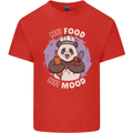 Good Food Good Mood Funny Panda Chef BBQ Mens Cotton T-Shirt Tee Top Red